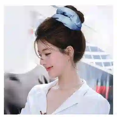 丹琴 丝绸枕头睡觉 缎面自然卷发神器大肠丸子头盘扎头发饰 布艺 发圈 女款