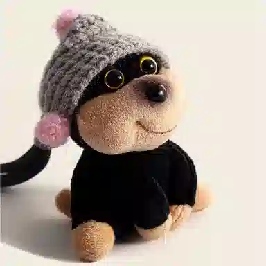 丹琴 可爱蜜蜂小狗 书包玩偶创意呆萌治愈精致 毛绒 挂件 男女同款情侣款