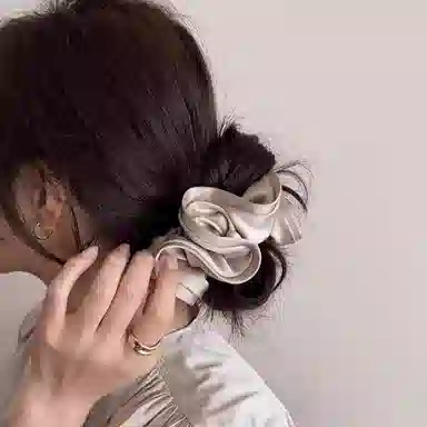 丹琴 韩版缎面枕头木耳大肠圈发绳丸子头皮筋扎头发高弹力发饰低马尾头绳 布艺 发圈 女款