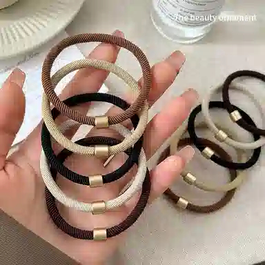 丹琴 时尚高弹力韩国简约扎头发橡皮筋百搭耐用头饰马尾发绳 发圈头绳 女款