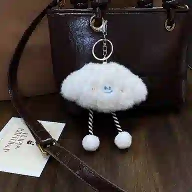 丹琴 萌趣长腿扇贝云朵笑脸 可爱创意玩偶书包背包挂饰品公仔钥匙扣 毛绒 挂件 男女同款情侣款