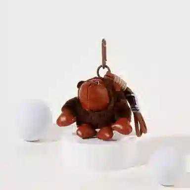 丹琴 丑萌大猩猩 创意小众玩偶公仔书包背包挂饰个性 皮质 挂件 男女同款情侣款