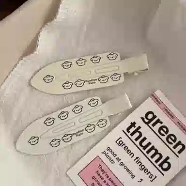 丹琴 【首金幸运发夹】甜美卡通小狗八字无痕边夹刘海碎发卡侧边夹发卡 抓夹 女款