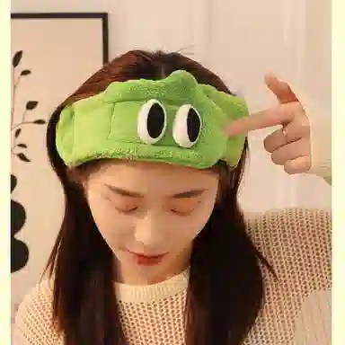 丹琴 可爱大眼睛束发 洗脸敷面膜洗漱专用卡通冬季 聚酯纤维 发带 女款