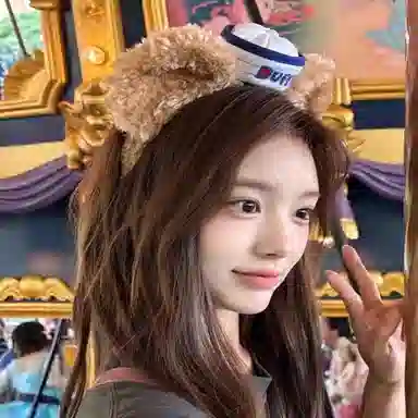 丹琴 可爱小熊水手海军游乐园拍照卡通动漫外出游玩 毛绒 发箍 女款