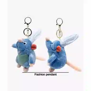 丹琴 可爱卡通料理鼠王公仔个性车钥匙扣学生书包背包包挂饰 毛绒 挂件 男女同款情侣款