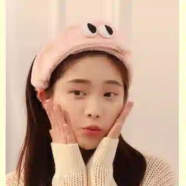 丹琴 可爱大眼睛束发 洗脸敷面膜洗漱专用卡通冬季 聚酯纤维 发带 女款