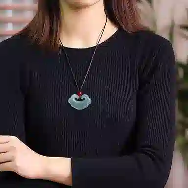 翠匠人 新中式 平安如意国风花开富贵 国潮轻奢小众高级感 豆种 项链 男女同款情侣款 七月七 送恋人