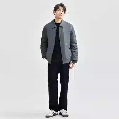 佐丹奴 夹棉保暖工装口袋翻领梭织棉衣外套棉服 男款