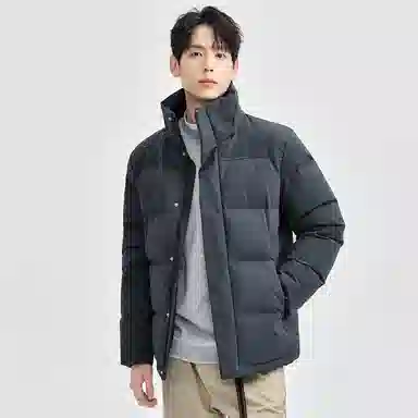 佐丹奴 鹅绒可卸帽三防梭织羽绒服 男款