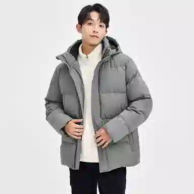 佐丹奴 鸭绒可脱卸帽梭织羽绒服 男款