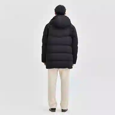 佐丹奴 连帽舒适中长款梭织羽绒服 男款