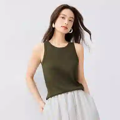 佐丹奴 纯色修身圆领舒适休闲无袖背心 女款