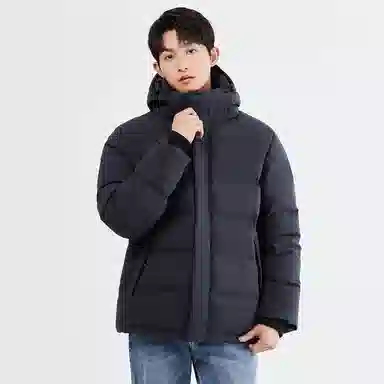 佐丹奴 鹅绒可卸帽三防梭织羽绒服 男款