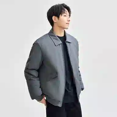 佐丹奴 夹棉保暖工装口袋翻领梭织棉衣外套棉服 男款