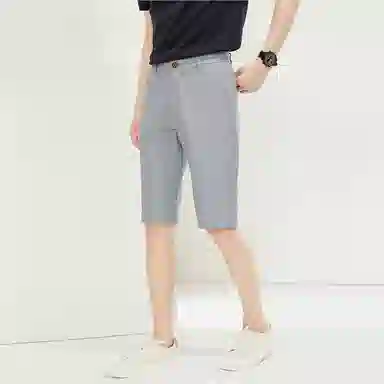 佐丹奴 纯色百搭舒适五分休闲短裤 男款