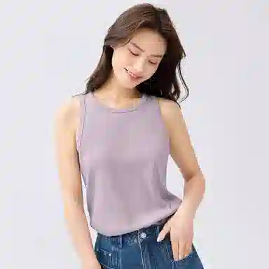 佐丹奴 纯色修身圆领舒适休闲无袖背心 女款