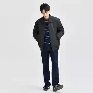 佐丹奴 夹棉保暖工装口袋翻领梭织棉衣外套棉服 男款