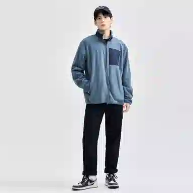 佐丹奴 针梭织拼接口袋立领夹克外套 男款