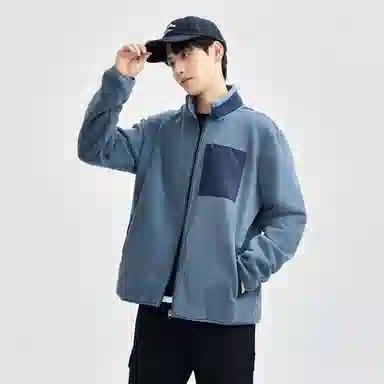 佐丹奴 针梭织拼接口袋立领夹克外套 男款
