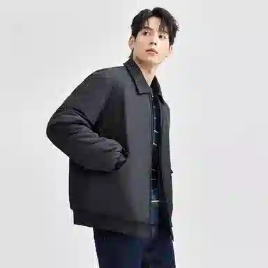 佐丹奴 夹棉保暖工装口袋翻领梭织棉衣外套棉服 男款