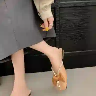 鹿向南 百搭时尚潮流 静音包头拖鞋 女款 礼盒款