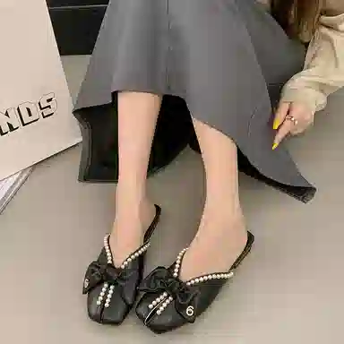 鹿向南 百搭时尚潮流 静音包头拖鞋 女款 礼盒款