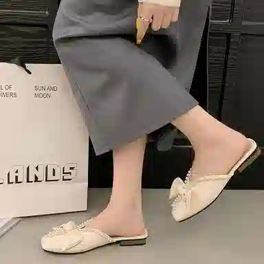 鹿向南 百搭时尚潮流 静音包头拖鞋 女款 礼盒款