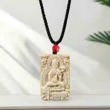 【12生肖顺利八大守护神本命佛】 周帝王 八方来财诸事顺利平安喜乐国风新中式小众复古百搭福禄吉祥好运 象牙果 项链 男女同款情侣款