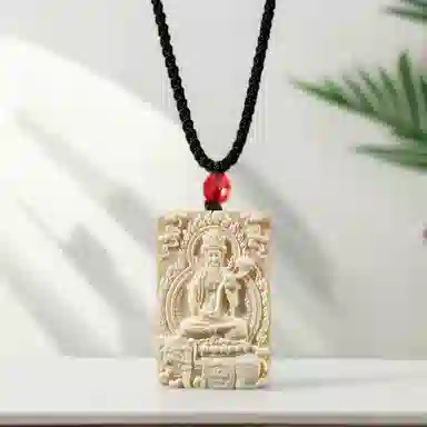 【12生肖顺利八大守护神本命佛】 周帝王 八方来财诸事顺利平安喜乐国风新中式小众复古百搭福禄吉祥好运 象牙果 项链 男女同款情侣款