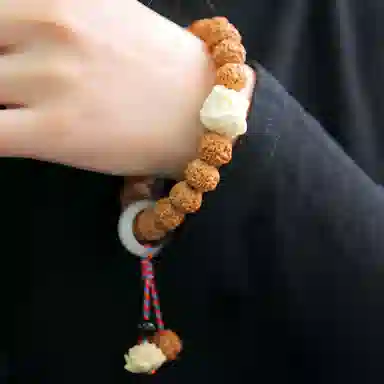 周帝王 狮来运转跑环福气诸事顺利福禄吉祥财源广进纳福素圈平安转运珠佛珠小众百搭文玩好运 金刚菩提 手串 男女同款情侣款