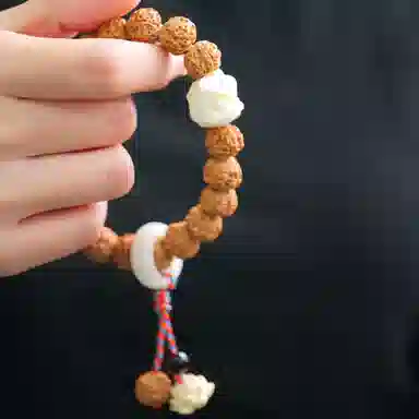 周帝王 狮来运转跑环福气诸事顺利福禄吉祥财源广进纳福素圈平安转运珠佛珠小众百搭文玩好运 金刚菩提 手串 男女同款情侣款
