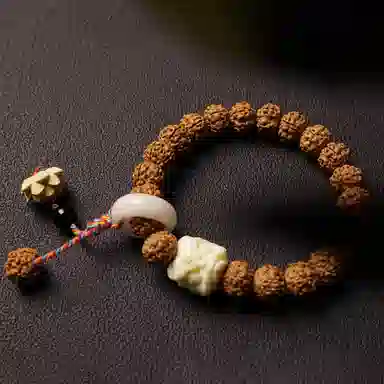 周帝王 狮来运转跑环福气诸事顺利福禄吉祥财源广进纳福素圈平安转运珠佛珠小众百搭文玩好运 金刚菩提 手串 男女同款情侣款