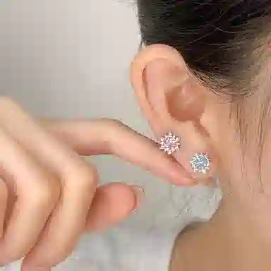 May10th Snowflake Earrings S925 Silver