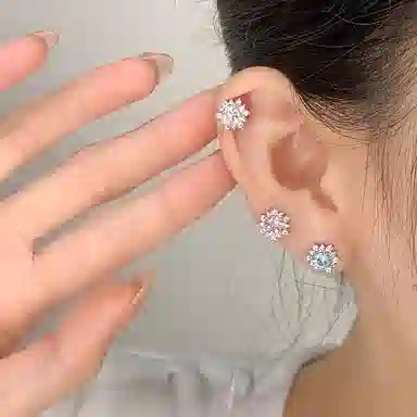 May10th Snowflake Earrings S925 Silver