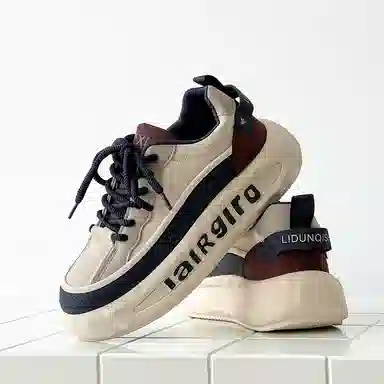 南极人 人造革 四季百搭舒适轻盈时尚潮流个性厚底街头前卫休闲 减震包裹性吸汗增高平衡抗冲击支撑耐磨轻便透气防滑 低帮 老爹鞋 男款