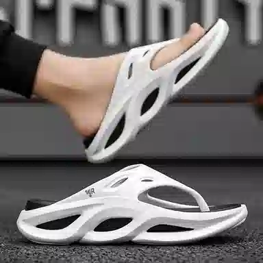 南极人 外穿厚底踩屎感 静音防臭防磨防滑人字拖鞋 男款