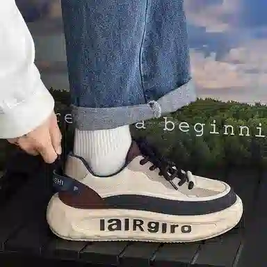 南极人 人造革 四季百搭舒适轻盈时尚潮流个性厚底街头前卫休闲 减震包裹性吸汗增高平衡抗冲击支撑耐磨轻便透气防滑 低帮 老爹鞋 男款