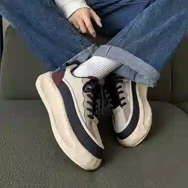 南极人 人造革 四季百搭舒适轻盈时尚潮流个性厚底街头前卫休闲 减震包裹性吸汗增高平衡抗冲击支撑耐磨轻便透气防滑 低帮 老爹鞋 男款