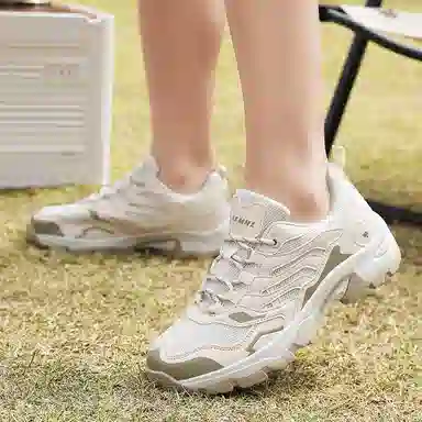 南极人 网布 情侣款舒适时尚潮流简约百搭经典复古户外休闲运动前卫高级感 减震包裹性增高平衡支撑耐磨轻便透气防滑 低帮 板鞋 男女同款