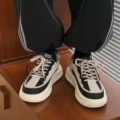 南极人 人造革 四季百搭舒适轻盈时尚潮流个性厚底街头前卫休闲 减震包裹性吸汗增高平衡抗冲击支撑耐磨轻便透气防滑 低帮 老爹鞋 男款