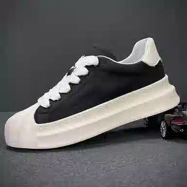 头层牛皮 潮流真皮贝壳头轻便百搭休闲运动 防水透气增高 低帮 板鞋 男款