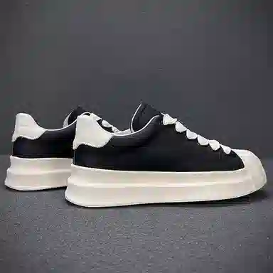 头层牛皮 潮流真皮贝壳头轻便百搭休闲运动 防水透气增高 低帮 板鞋 男款