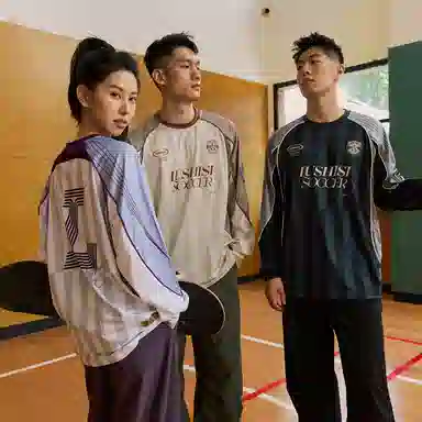 LUSHISI Football Crewneck Long Sleeve Tee