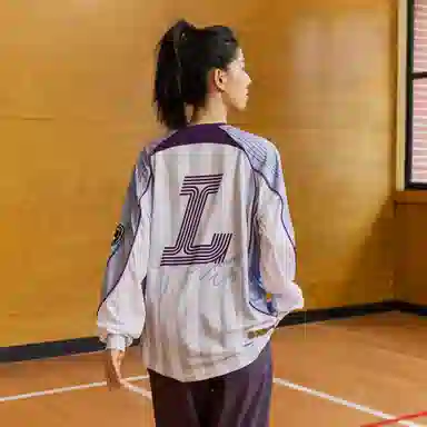 LUSHISI Football Crewneck Long Sleeve Tee