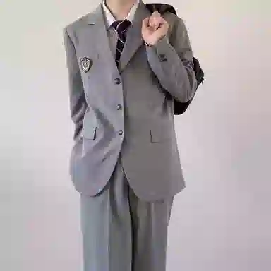 木村叔 中款纯色单排扣制服 男款