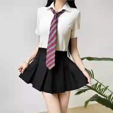 木村叔 纯色修身适中翻领短袖衬衫 女款