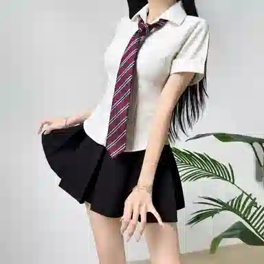 木村叔 纯色修身适中翻领短袖衬衫 女款