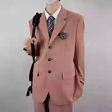 木村叔 中款纯色单排扣制服 男款