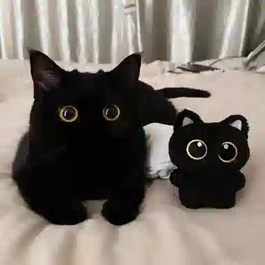 UX Creative Black Cat Plush Pendant